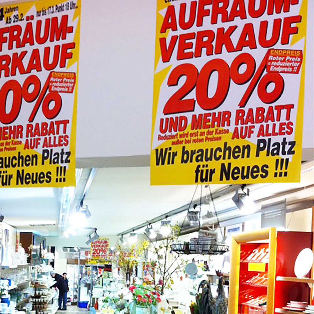 Aufräumverkauf